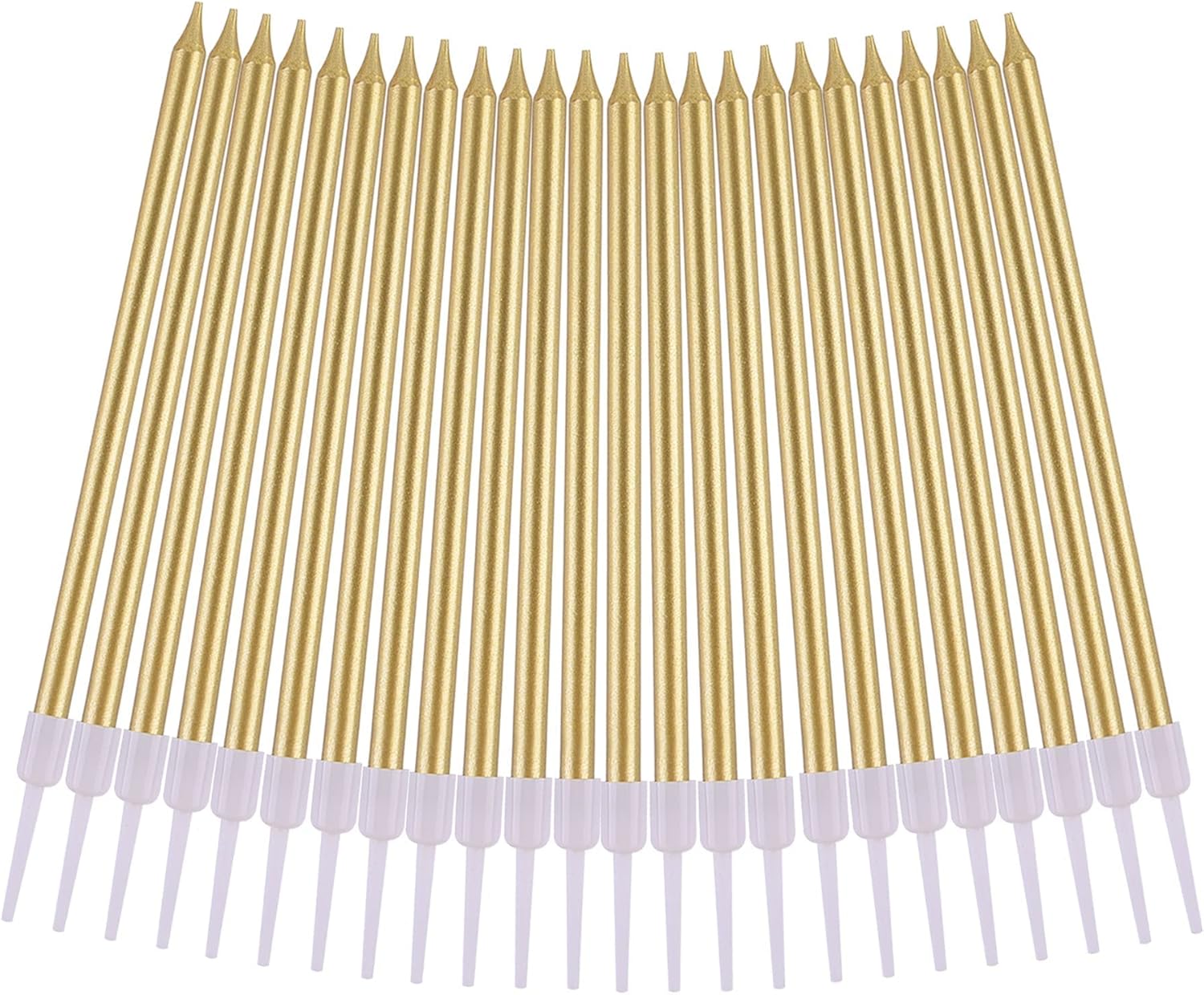 PHD CAKE Gold Long Thin Metallic Birthday Candles, Cake Candles, Birthday Parties, Wedding Decorations, Party Candles, Cake Decorations - Image 5